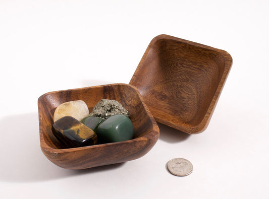 Wooden Catch-All Dish – Acacia Wood Square