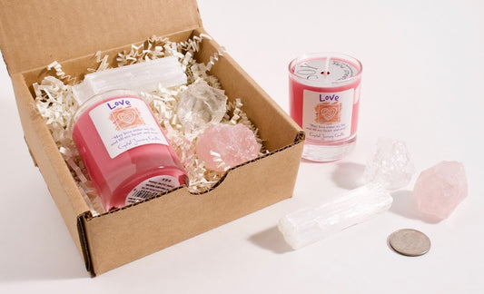 Love – Candle & Crystal Set