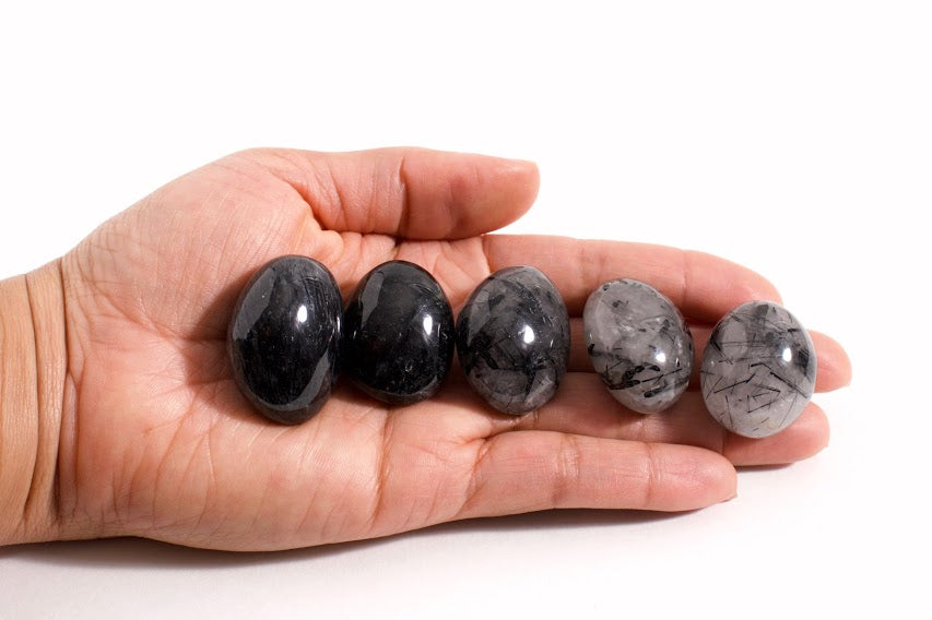 Tourmalinated Quartz Tumbled Stone