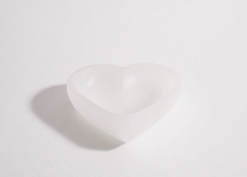 Heart Shaped Selenite Charging Bowl