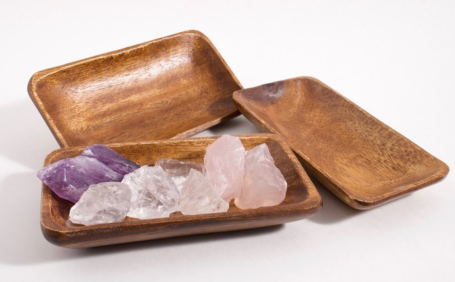 Wooden Catch-All Dish – Acacia Wood Rectangle