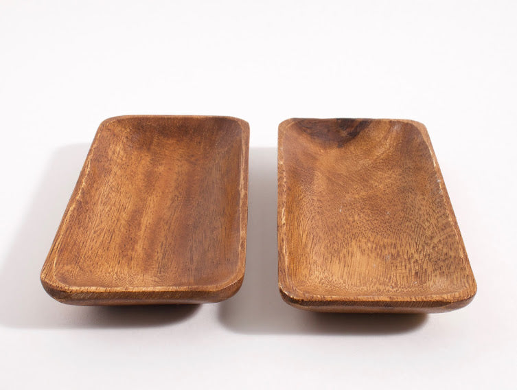 Wooden Catch-All Dish – Acacia Wood Rectangle