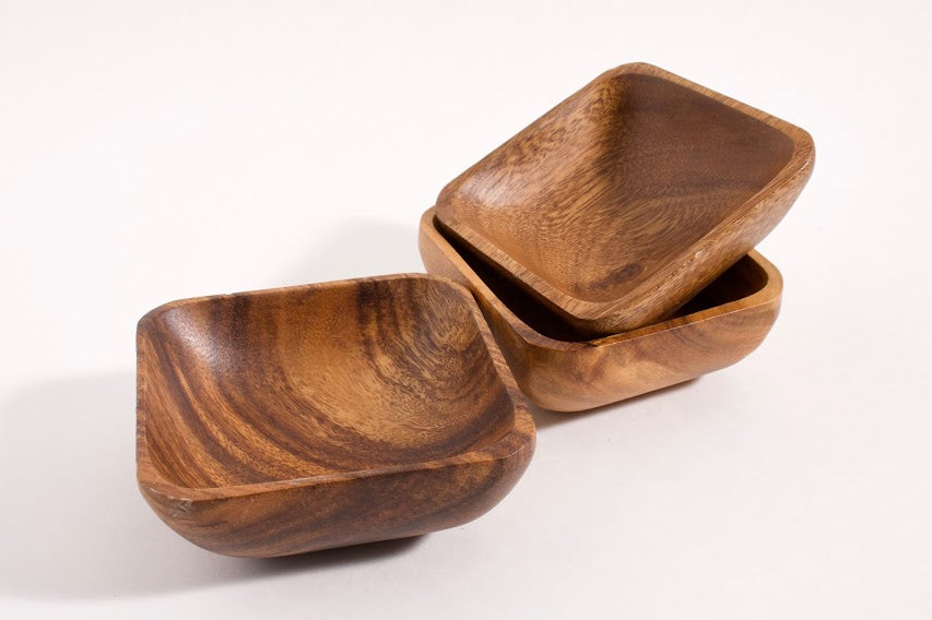 Wooden Catch-All Dish – Acacia Wood Square