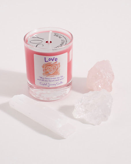 Love – Candle & Crystal Set
