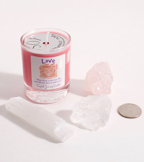 Love – Candle & Crystal Set