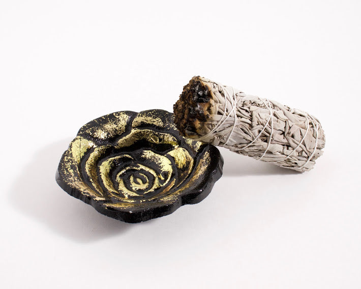Golden Rose Incense Burner