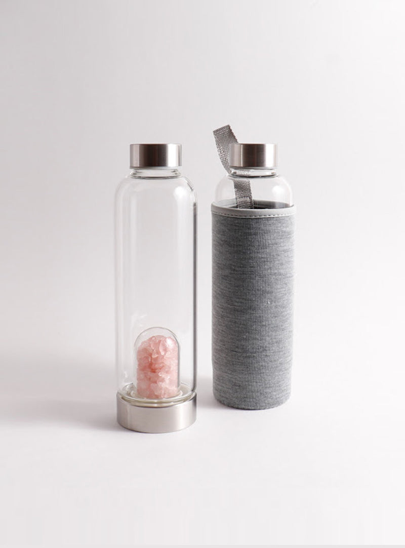 Gem Water Bottle – Rose Quartz