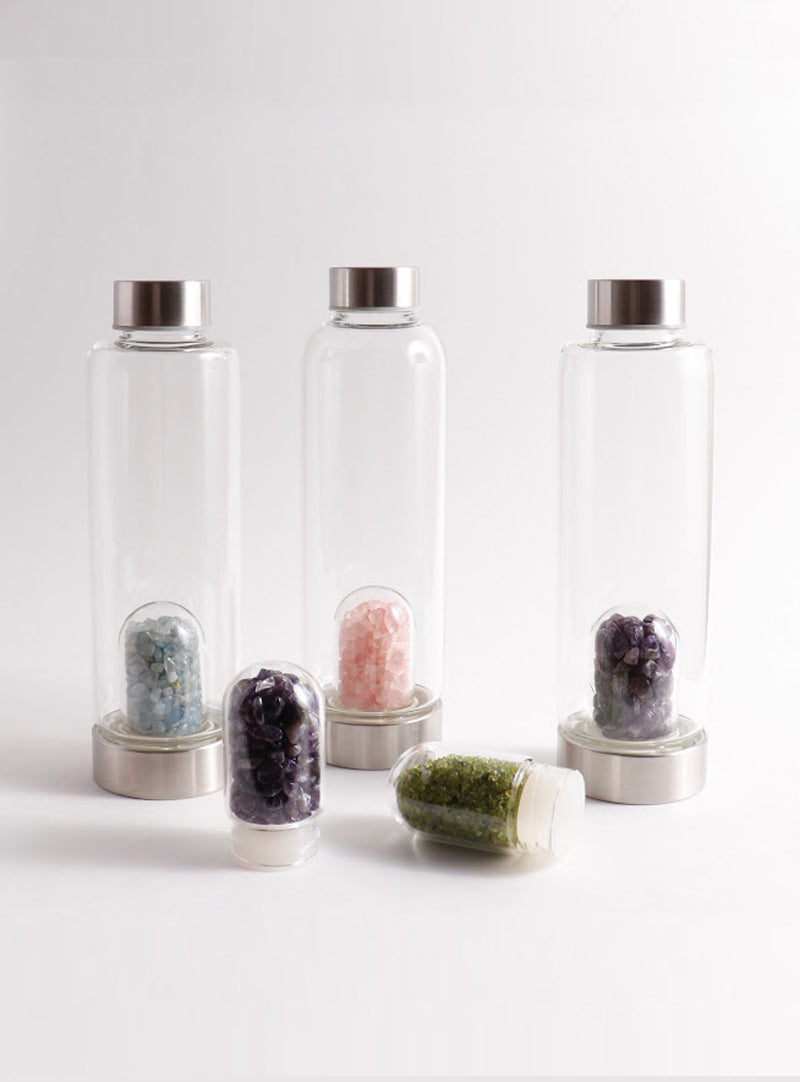 Gem Water Bottle – Rose Quartz