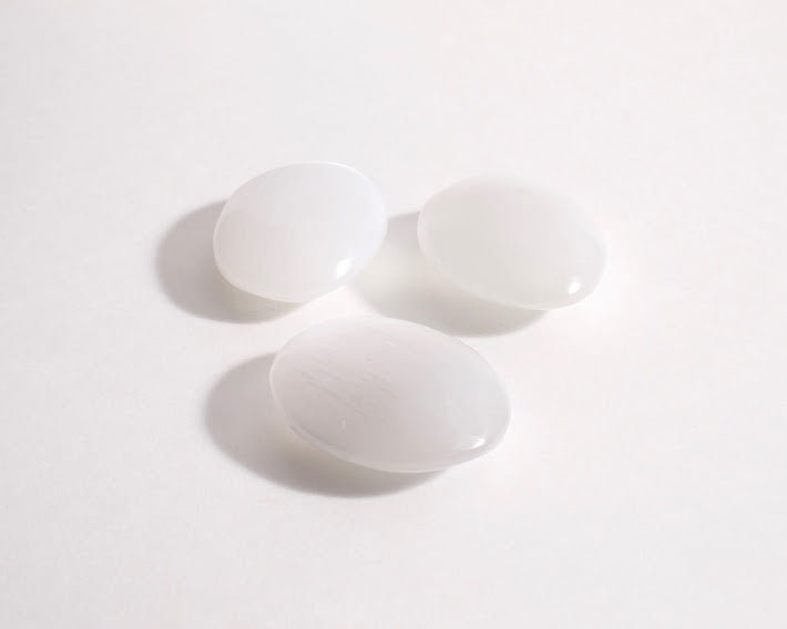 Selenite Palm Stone